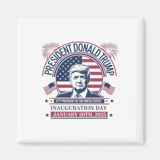 Donald Trump gewinnt 47. Präsident - 2024 Potus In Magnet (Vorne)