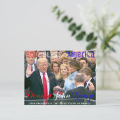Donald Trump gewinnt Amtseid am 20. Januar Postkarte (Stehend Vorderseite)