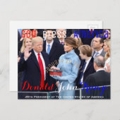 Donald Trump gewinnt Amtseid am 20. Januar Postkarte (Vorne/Hinten)