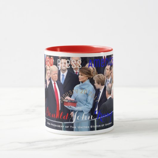 Donald Trump gewinnt Amtseid am 20. Januar Tasse (Zentrum)