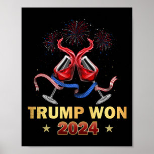 Donald Trump gewinnt den Wahlsieger 2024 Poster