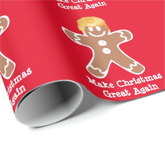 Donald Trump Gingerbread man Geschenkpapier (Rolleneckpunkt)