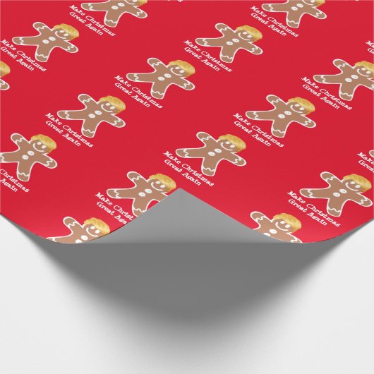 Donald Trump Gingerbread man Geschenkpapier (Ecke)