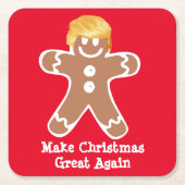 Donald Trump Gingerbread man Rechteckiger Pappuntersetzer (Vorderseite)