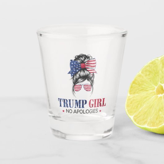Donald Trump Girl 2024 47 Präsident, MAGA-Geschenk Schnapsglas (Vorderseite)