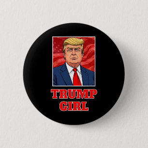 Donald Trump Girl Funny Great America Präsident Su Button