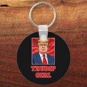 Donald Trump Girl Funny Great America Präsident Su Schlüsselanhänger (Vorderseite)