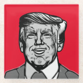 DONALD TRUMP GLASUNTERSETZER (Vorderseite)