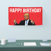 DONALD TRUMP GLÜCKLICH BIRTHDAY PARTY BANNER (Messe)