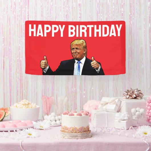 DONALD TRUMP GLÜCKLICH BIRTHDAY PARTY BANNER (Party)