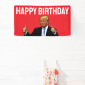 DONALD TRUMP GLÜCKLICH BIRTHDAY PARTY BANNER (InSitu)