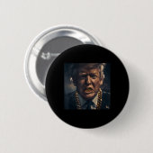 Donald Trump Gold Grillz Button (Vorne & Hinten)