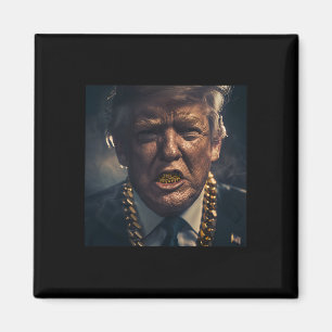 Donald Trump Gold Grillz Magnet