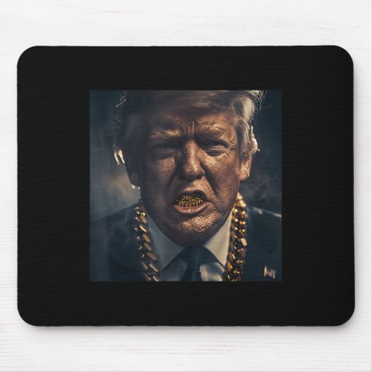 Donald Trump Gold Grillz Mousepad (Vorne)