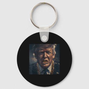 Donald Trump Gold Grillz Schlüsselanhänger