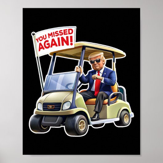 Donald Trump Golf Cart Poster (Vorne)