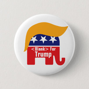 Donald Trump GOP Elefant Haar - Benutzerdefinierte Button