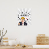 Donald Trump Gruß - Happy Birthday -.png Poster (Küche)