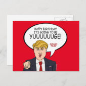 Donald Trump Gruß - Happy Birthday -.png Postkarte (Vorne/Hinten)