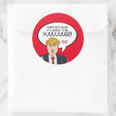 Donald Trump Gruß - Happy Birthday -.png Runder Aufkleber (Tasche)