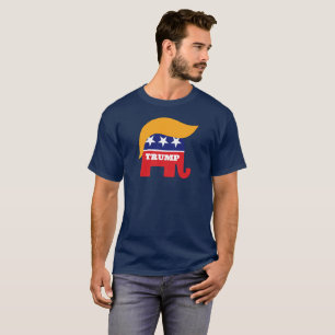Donald Trump Haar GOP Elefant Logo T-Shirt