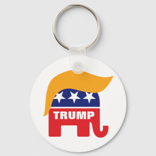 Donald Trump Hair GOP Elephant-Logo Schlüsselanhänger