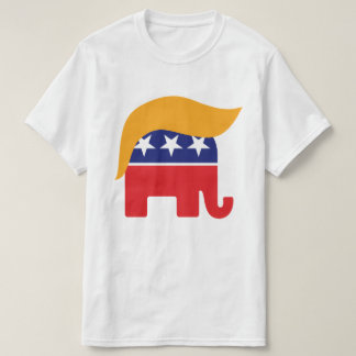 Donald Trump Hair GOP Elephant-Logo T-Shirt