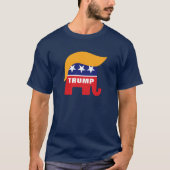 Donald Trump Hair GOP Elephant-Logo T-Shirt (Vorderseite)