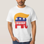 Donald Trump Hair GOP Elephant-Logo T-Shirt (Vorderseite)