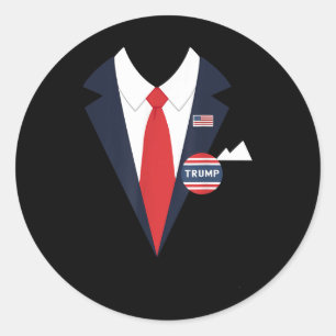 Donald Trump Halloween Costume Funny Kids Anzug Runder Aufkleber