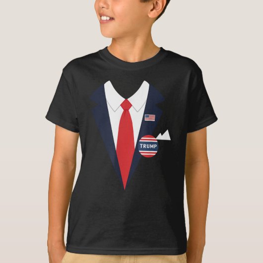 Donald Trump Halloween Costume Funny Kids Anzug T-Shirt (Vorderseite)