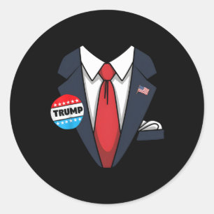 Donald Trump Halloween Kostüm Anzug für Kleinkind  Runder Aufkleber