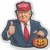 Donald Trump - Halloween wieder groß Aufkleber (Vorderseite)