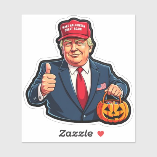 Donald Trump - Halloween wieder groß Aufkleber (Blatt)