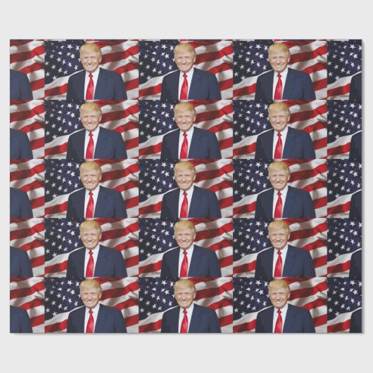 DONALD TRUMP HANDSOMOMOME JEDEN ANLASS Wrapping Pa Geschenkpapier (Flach)