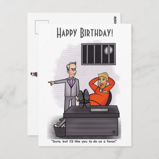 Donald Trump Happy Birthday Postcard Postkarte (Vorne/Hinten)
