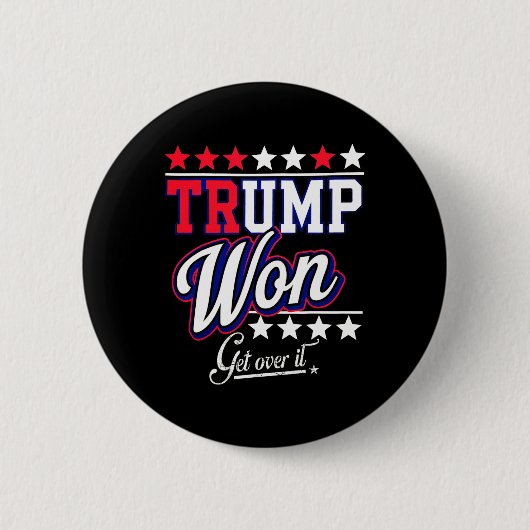 Donald Trump hat gewonnen, finde dich damit ab 202 Button (Vorderseite)