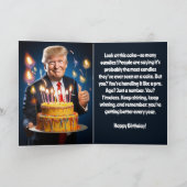 DONALD TRUMP HUMOROUS BIRTHDAY CARD KARTE (Innenseite)