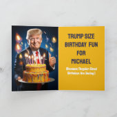 DONALD TRUMP HUMOROUS BIRTHDAY CARD KARTE (Innenseite)