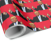 DONALD TRUMP HUMPTET CHRISTMAS WRAPPPAPIER AUF GESCHENKPAPIER (Rolleneckpunkt)