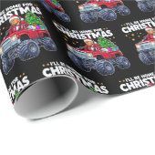 Donald Trump | Ich bin für Weihnachten Zuhause Geschenkpapier (Rolleneckpunkt)