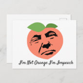 Donald Trump, ich bin nicht Orange, ich bin impeac Postkarte (Vorne/Hinten)