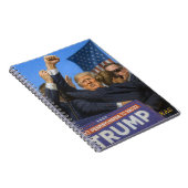 Donald Trump Iconic Fist Foto Monogram Notebook Notizblock (Rechte Seite)