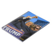 Donald Trump Iconic Fist Foto Monogram Notebook Notizblock (Linke Seite)