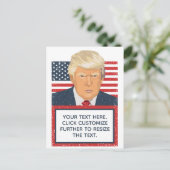 Donald Trump Ihr eigener Text Postkarte (Stehend Vorderseite)