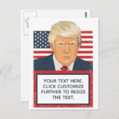 Donald Trump Ihr eigener Text Postkarte (Vorne/Hinten)