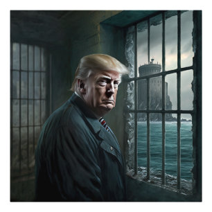 Donald Trump im Gefängnis von Alcatraz Fotodruck