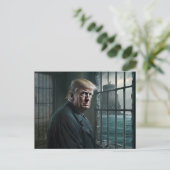 Donald Trump im Gefängnis von Alcatraz Postkarte (Stehend Vorderseite)