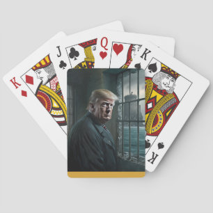Donald Trump im Gefängnis von Alcatraz Spielkarten