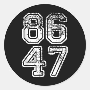 Donald Trump Impeach 47 8647 Anti-Trump Runder Aufkleber